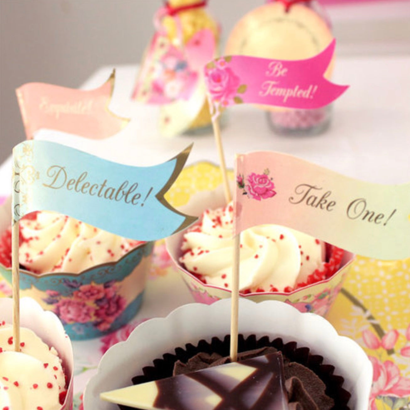 English Tea Party Food Flags