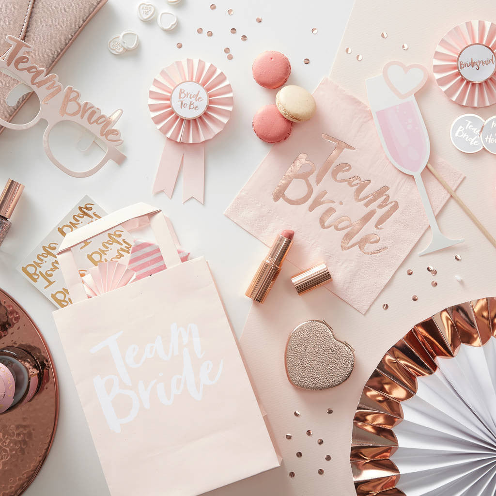 "Team Bride" Rose Gold Bridal Shower