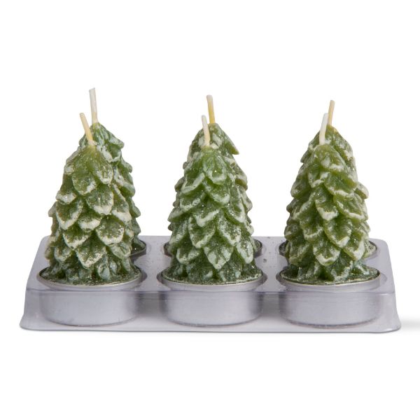 Spruce Tealight Candles Green - Set of 6