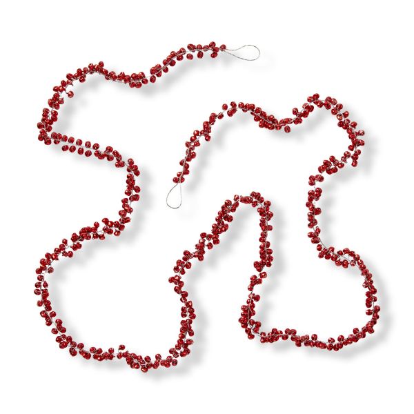 Jingle Bell Garland - Red | Putti Christmas
