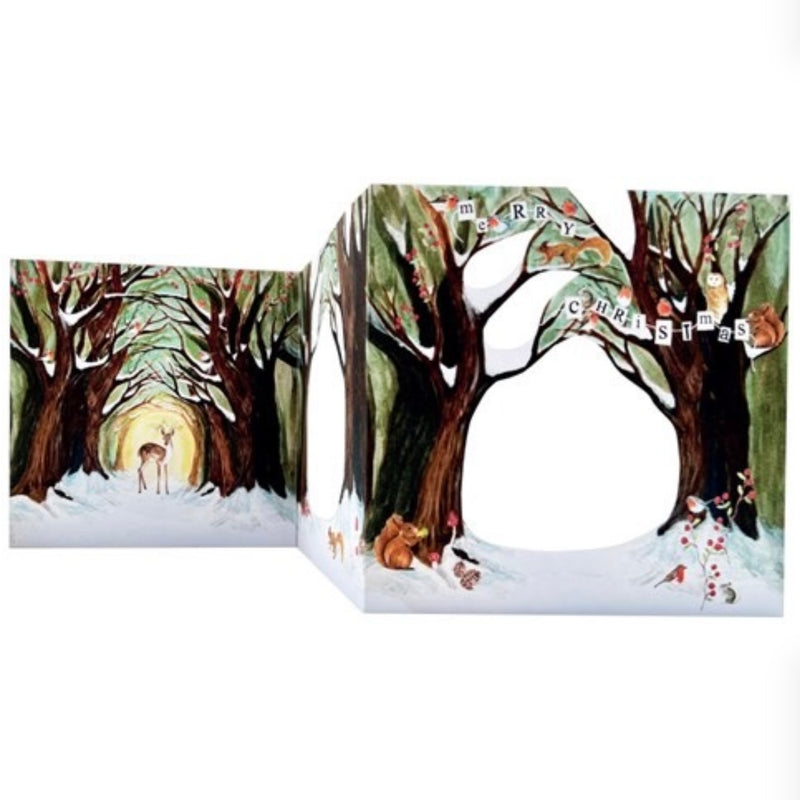 Deer in the Woods Foldout Christmas Card