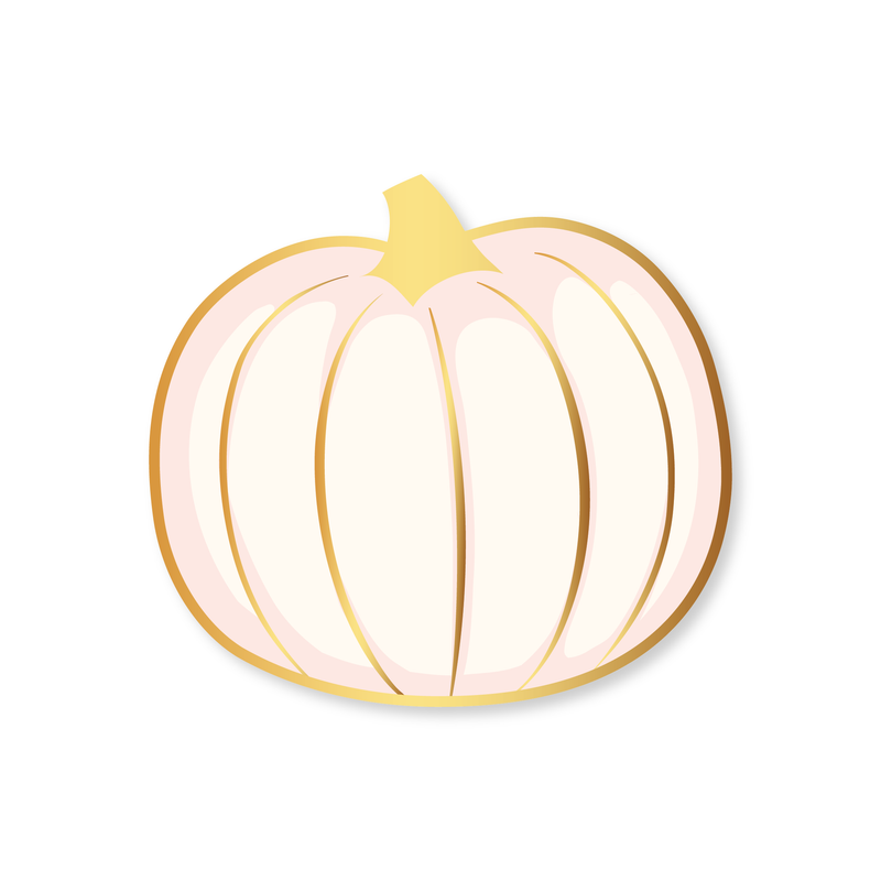 White and Gold Pumpkin Plates