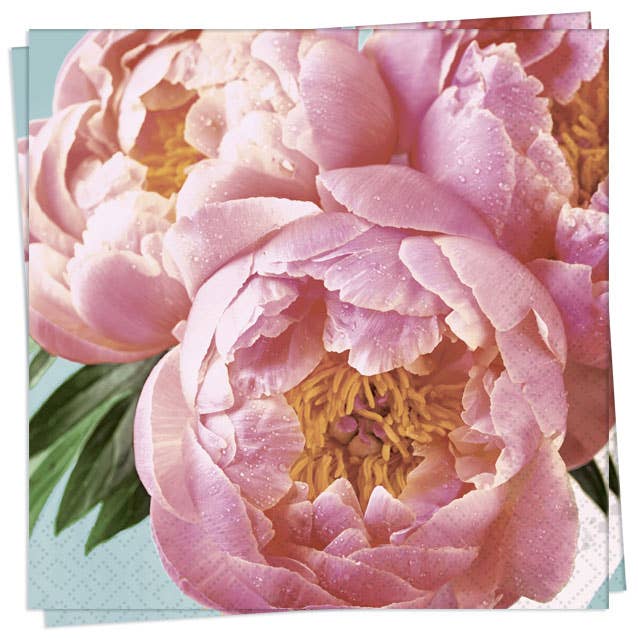 Pink Peony Cocktail Napkin