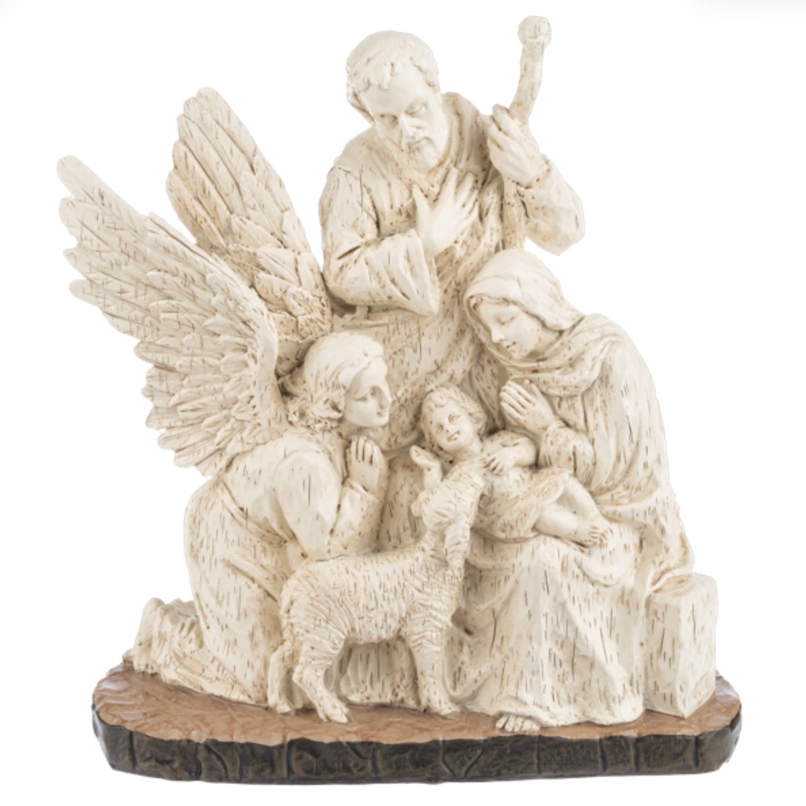 Woodcut Nativity Figurine | Putti Christmas Decorations