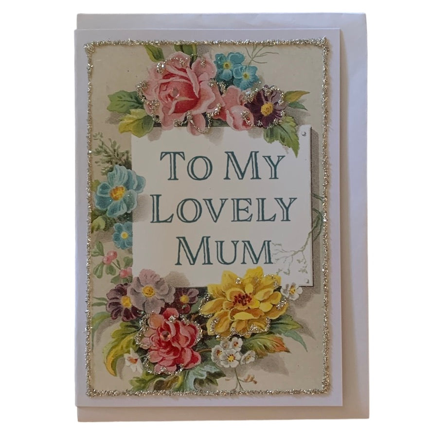 "To My Lovely Mum" Mother's Day Card with Glitter