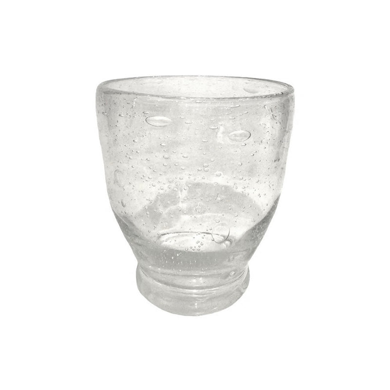 Large Clear Bubbled Glass Tumbler | Putti Fine Furnishings