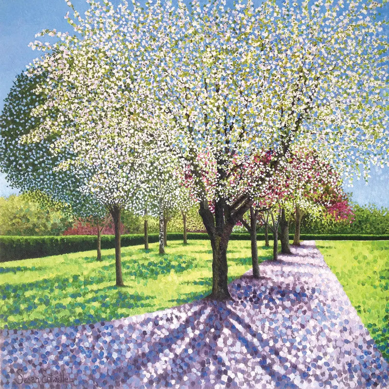 Susan Entwistle White Blossom Greeting Card | Putti Celebrations