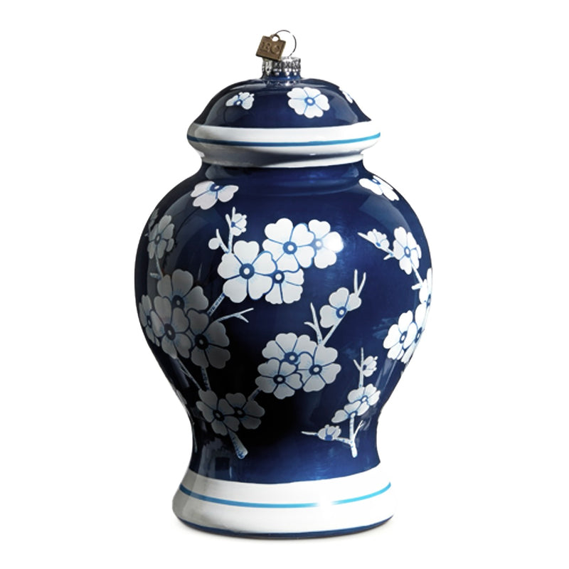 Eric Cortina Blue Ginger Jar Glass Ornament - Indigo