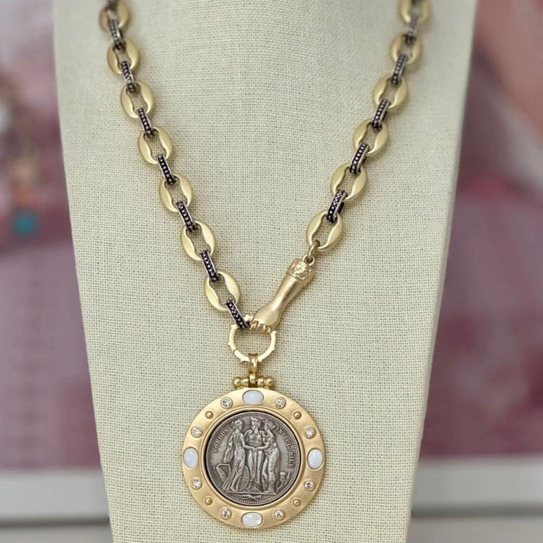 Valentine Rouge "The Three Graces Necklace" - Gold & Silver