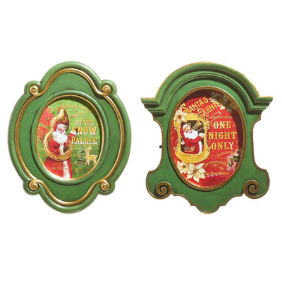 Framed Vintage Santa Artwork - Snow Palace