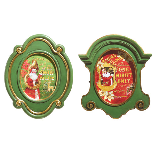 Framed Vintage Santa Artwork - Snow Palace