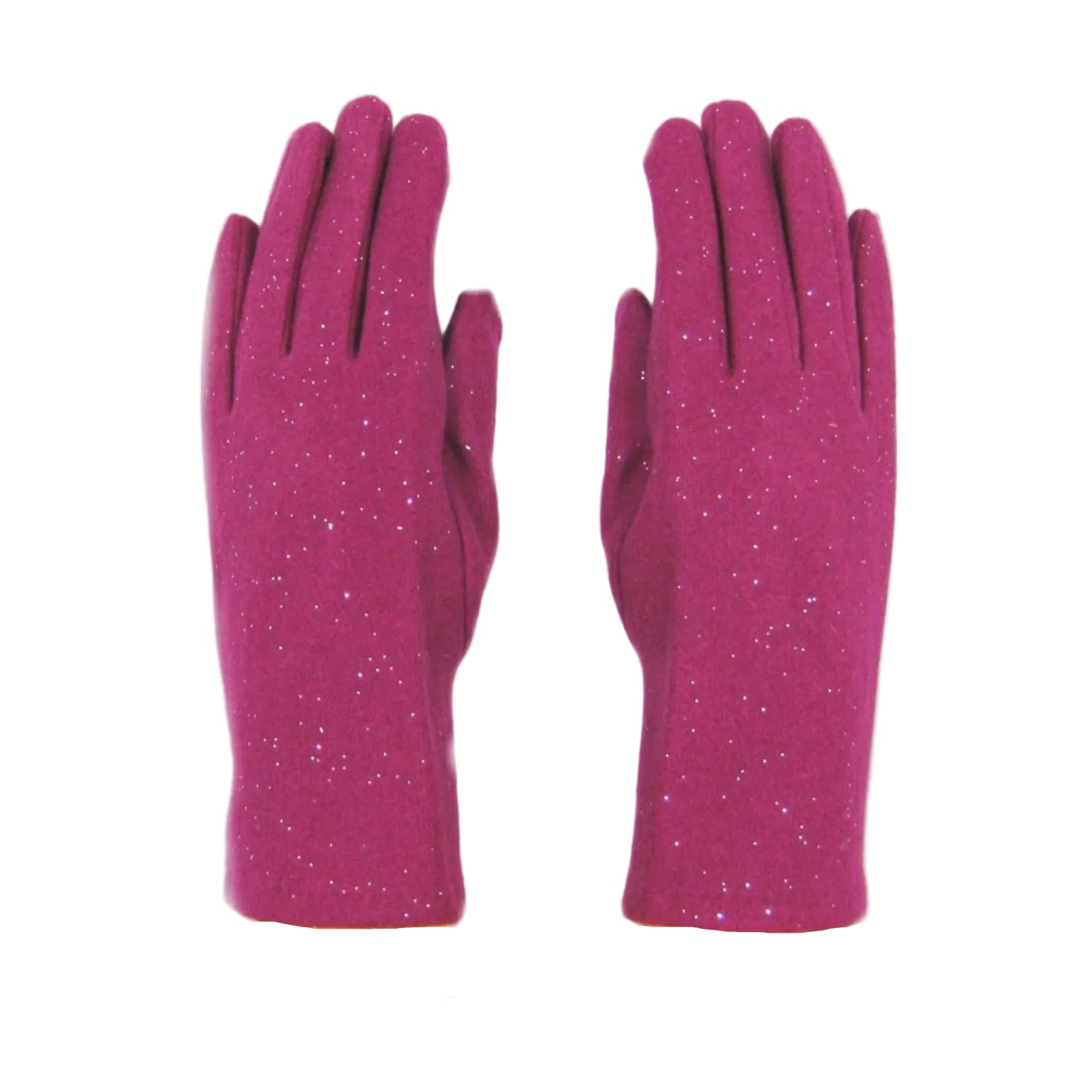 Cashmere Blend Diamond Gloves - Fuchsia