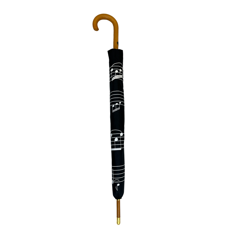 Black Music Notes Stick Umbrella