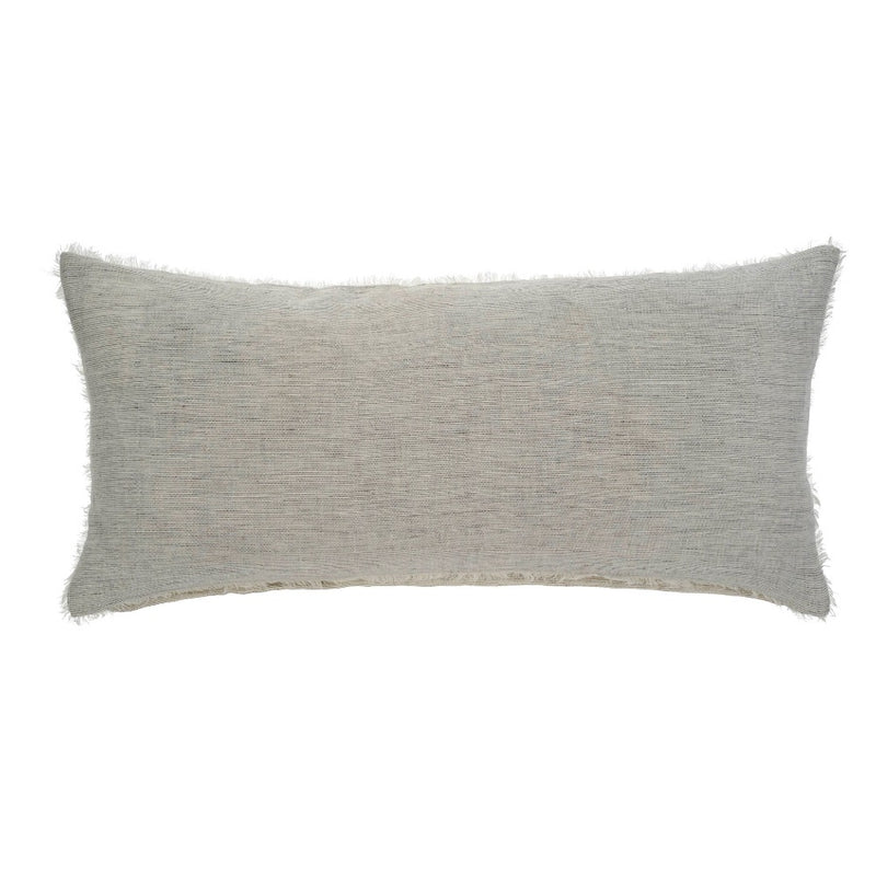 Lina Linen Rectangular Pillow - Grey Stripe