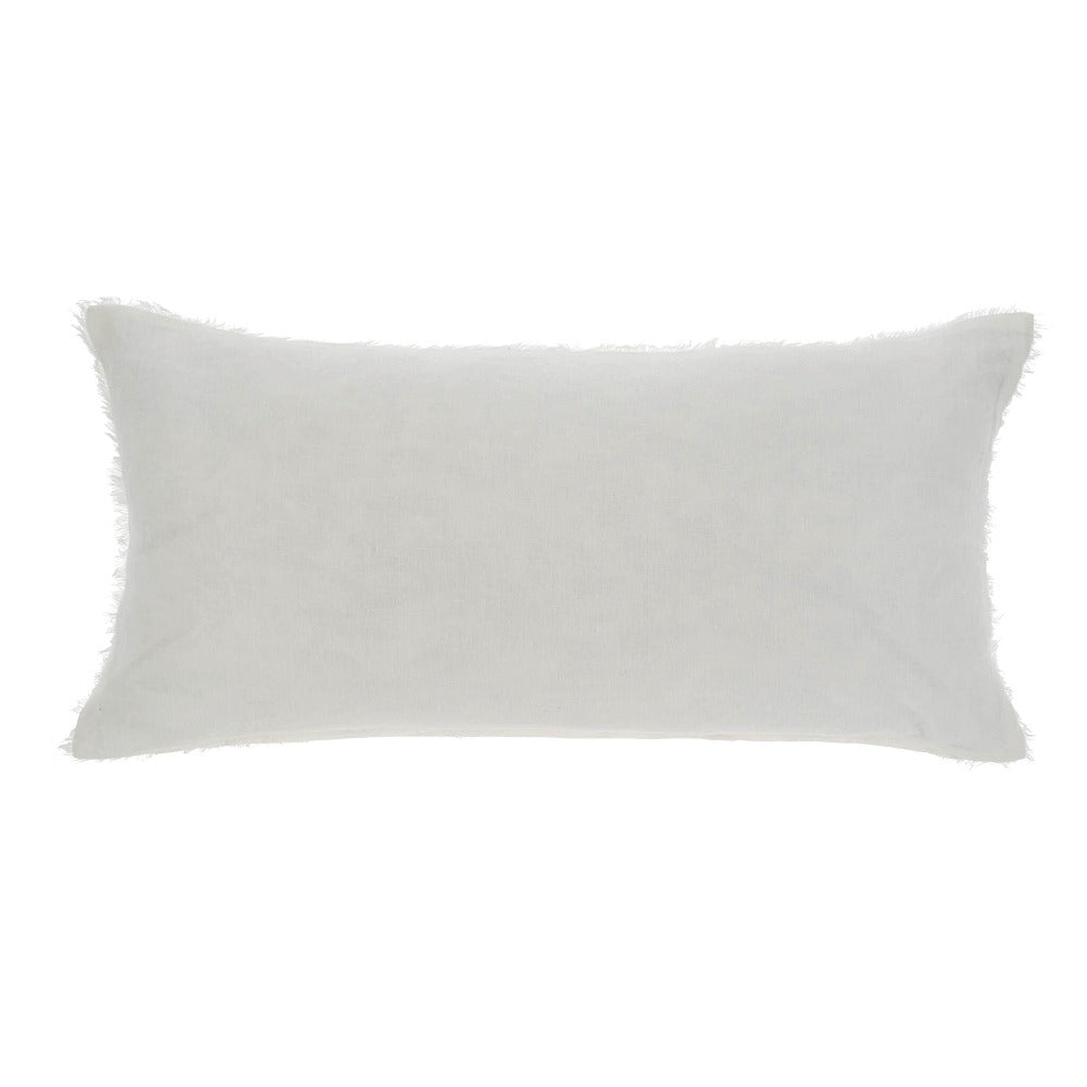 Lina Linen Rectangular Ivory Pillow  | Putti Fine Furnishings 