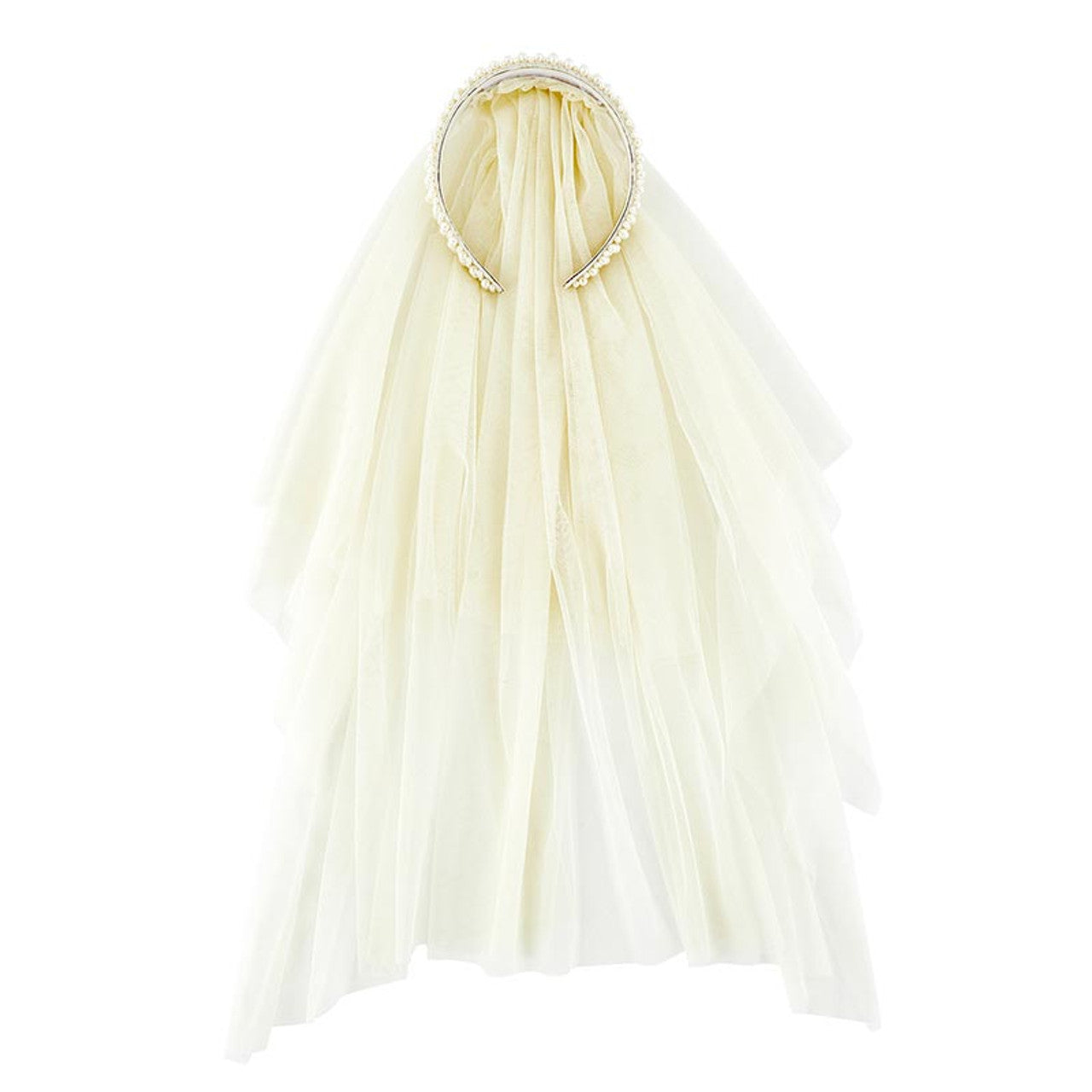 Slant Collections Pearl Headband Bridal Shower Veil