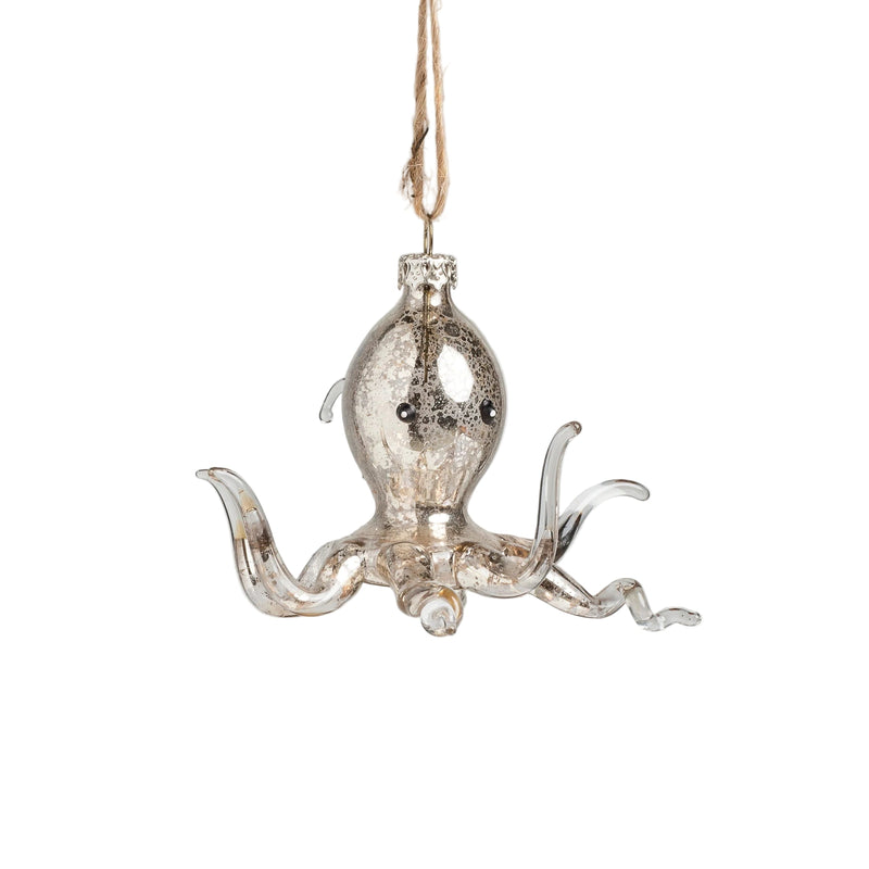 Baby Octopus Glass Ornament