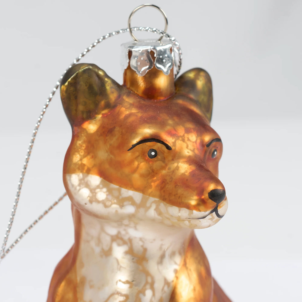 Fox Glass Ornament | Putti Christmas Decorations