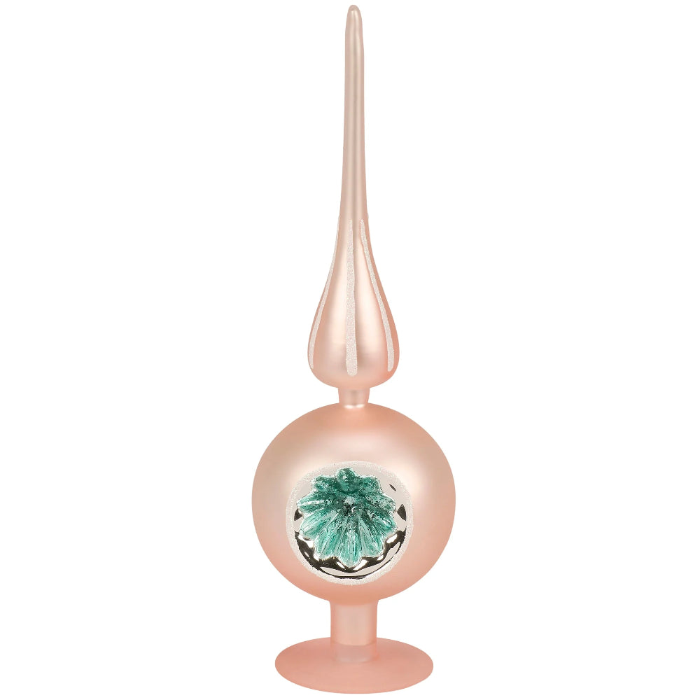 Pink Glass Finial Tree Topper | Putti Christmas Decorations