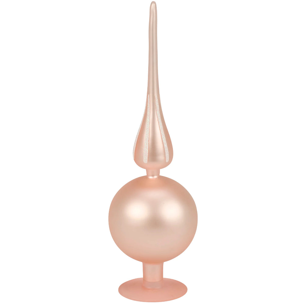Pink Glass Finial Tree Topper | Putti Christmas Decorations