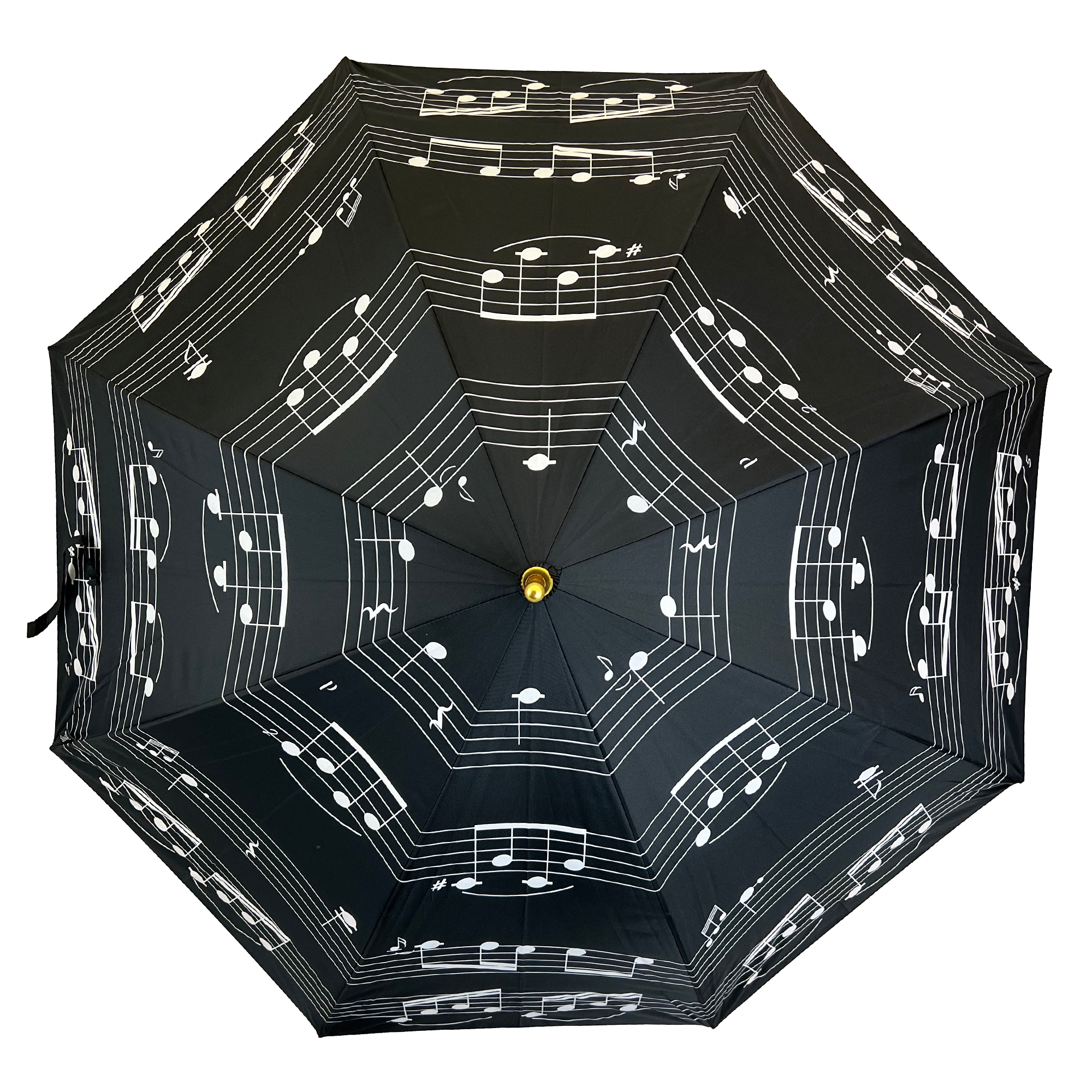 Black Music Notes Stick Umbrella