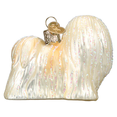 Old World Christmas Lhaso Apso Dog Ornament | Putti Christmas Decorations