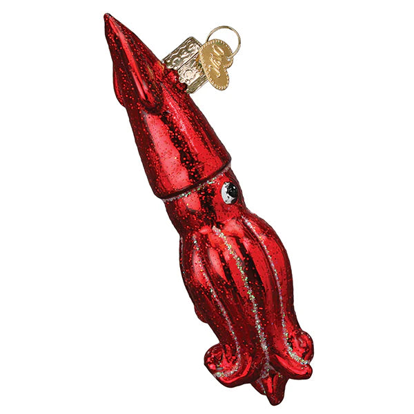 Old World Christmas Red Squid Ornament  | Putti Christmas Decorations
