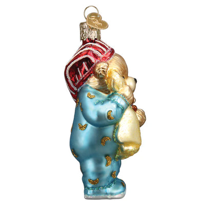 Old World Christmas Bedtime Teddy Bear  Ornament  | Putti Christmas Decorations