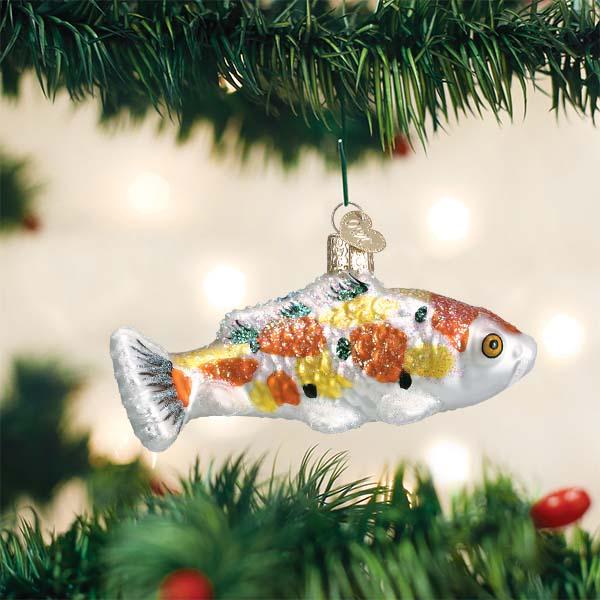 Old World Christmas Koi Yellow Spots Ornament