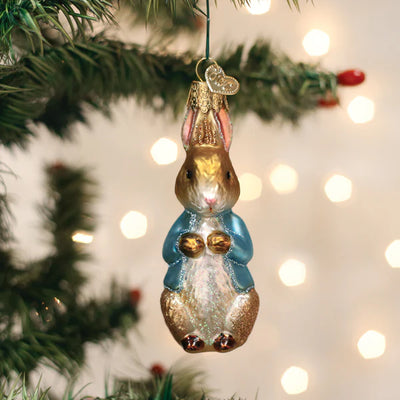 Old World Christmas Peter Rabbit Glass Ornament