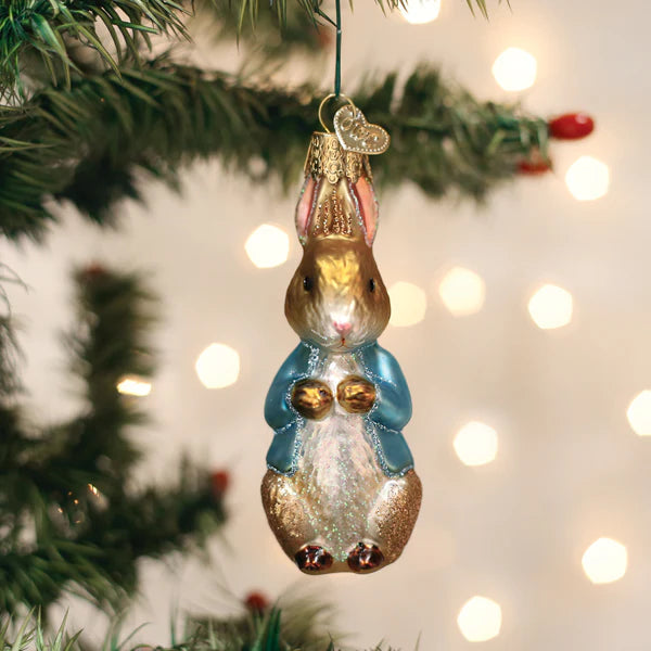 Old World Christmas Peter Rabbit Glass Ornament