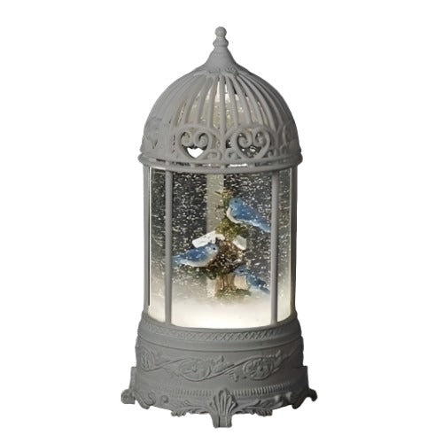 Bluebirds Birdcage with Perpetual Snow