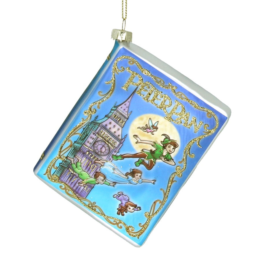 Peter Pan Book Glass Ornament | Putti Christmas Decorations
