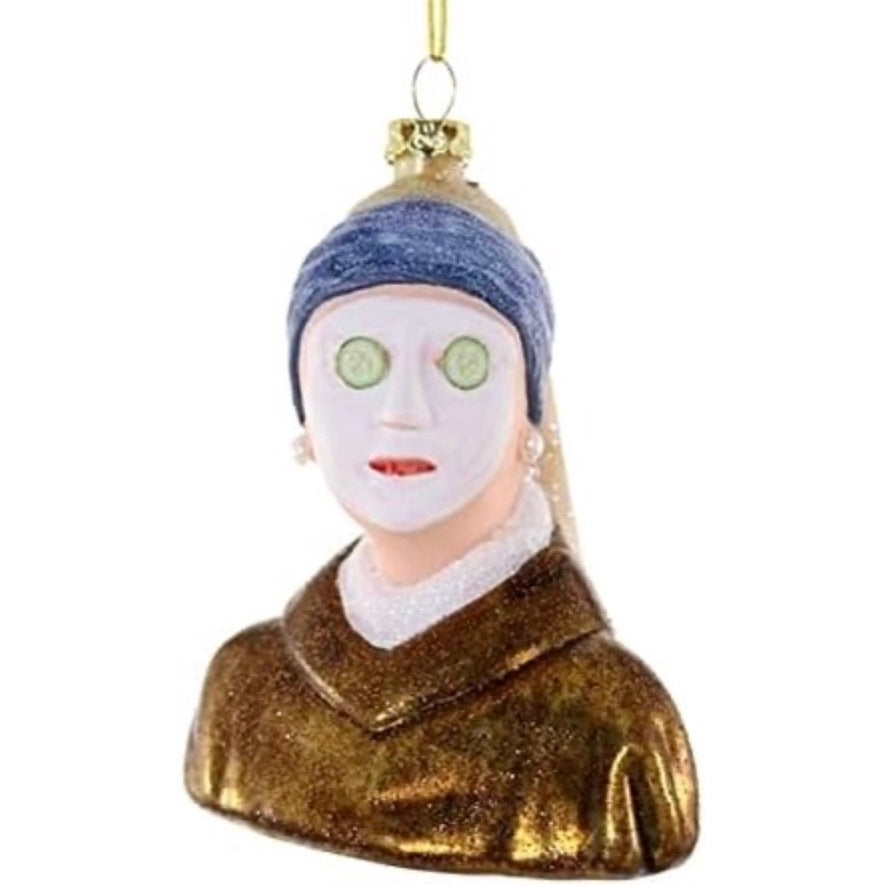 Cody Foster Girl with a Pearl Earring Glass Ornament