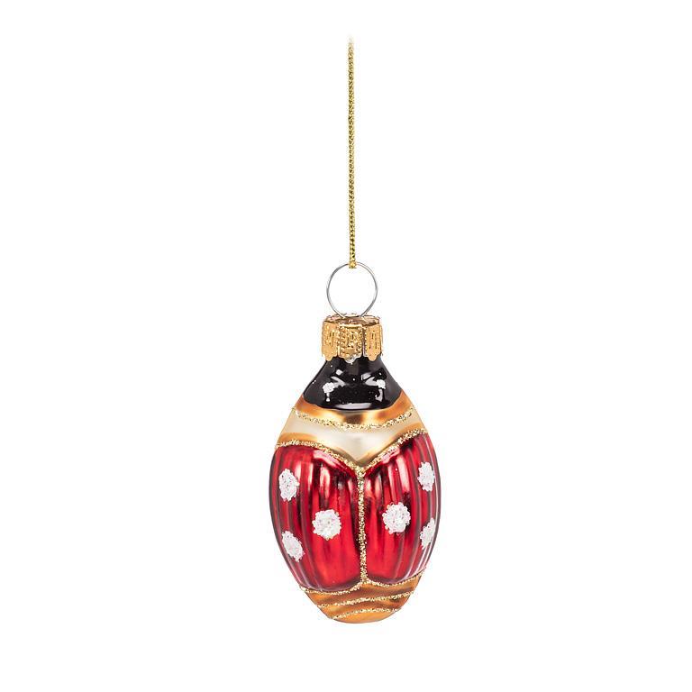 Mini Ladybug Glass Ornament | Putti Christmas Celebrations Canada