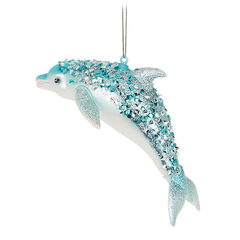 Leaping Dolphin Ornament | Putti Christmas Holiday Decorations