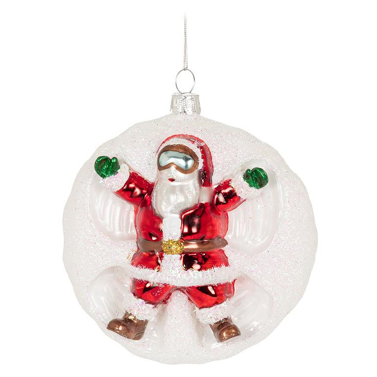 Santa Snow Angel Ornament | Putti Christmas Decorations