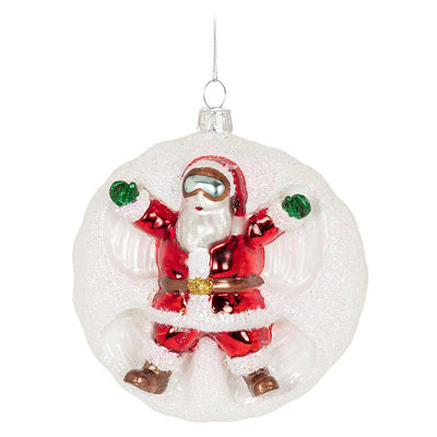 Santa Snow Angel Ornament | Putti Christmas Decorations