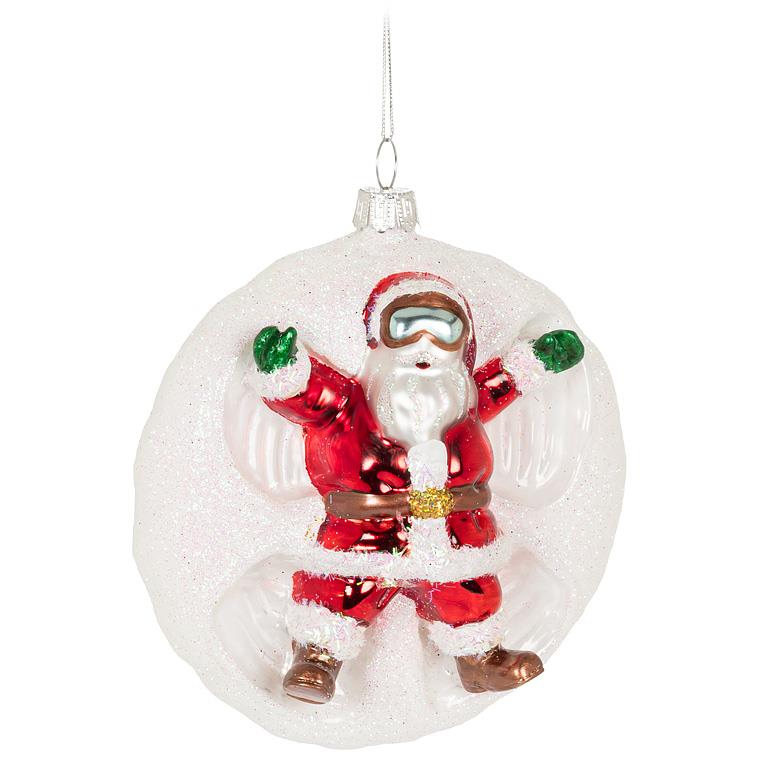 Santa Snow Angel Ornament | Putti Christmas Decorations