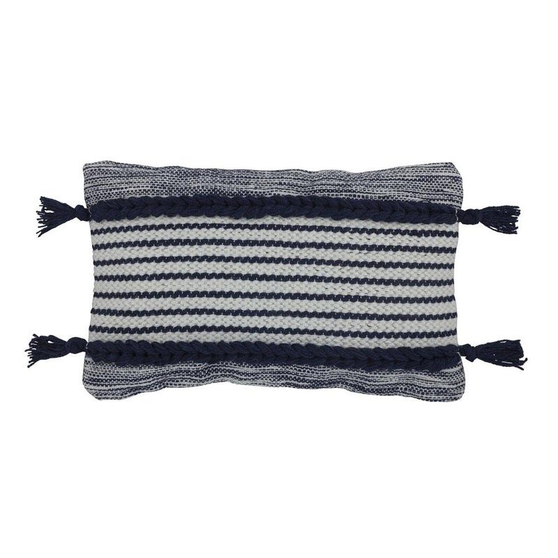 Navy Striped Indoor/Outdoor Pillow | Putti Fine Furnishings