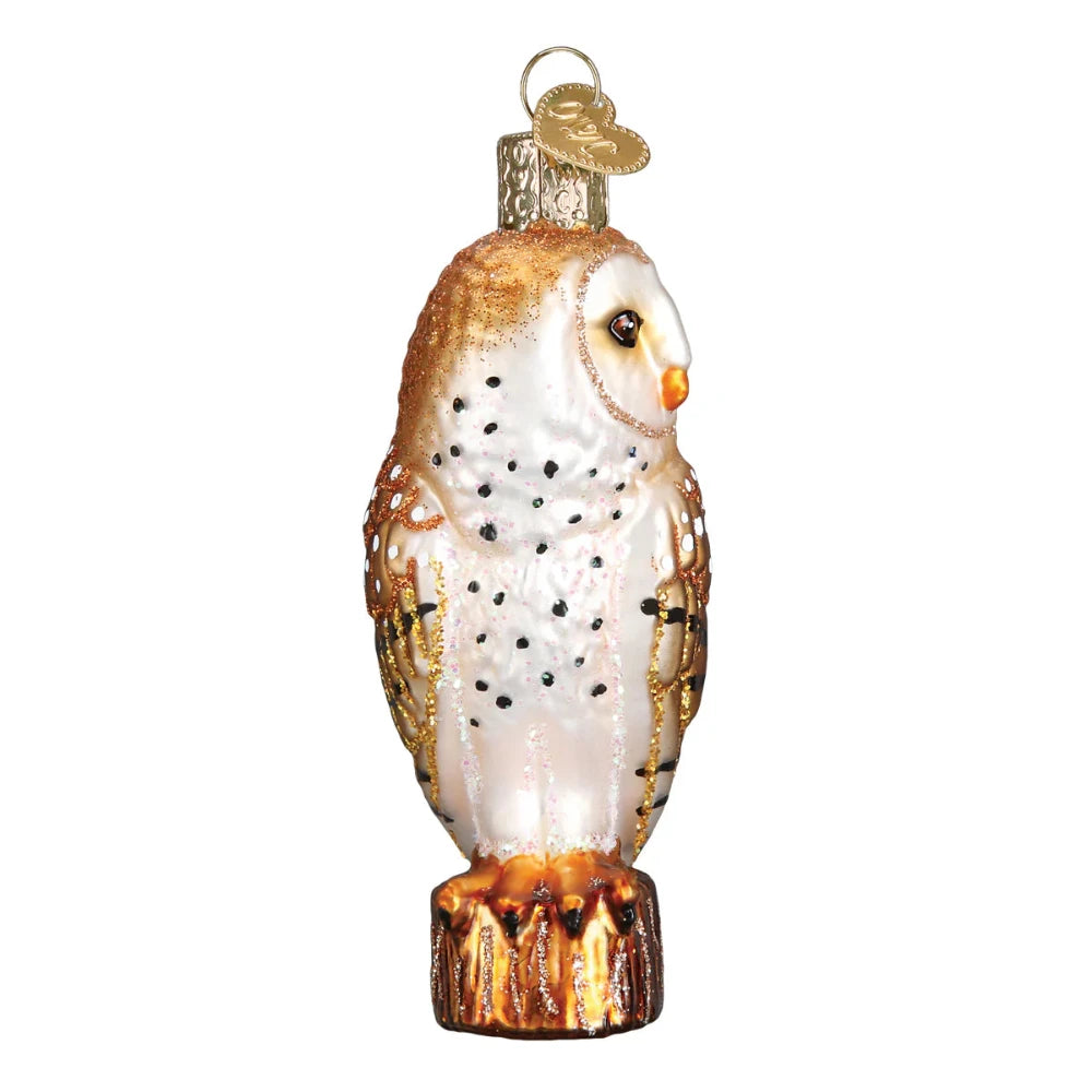 Old World Christmas Barn Owl Glass Ornament  | Putti Christmas