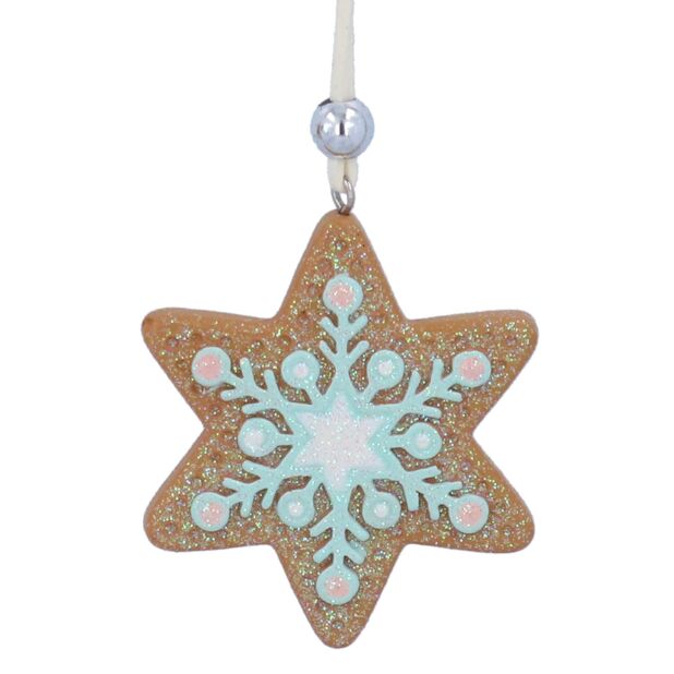 Pastel Gingerbread Star Ornament