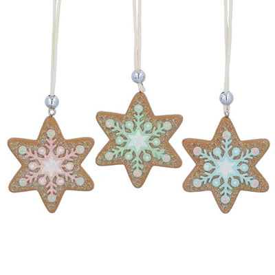 Pastel Gingerbread Star Ornament