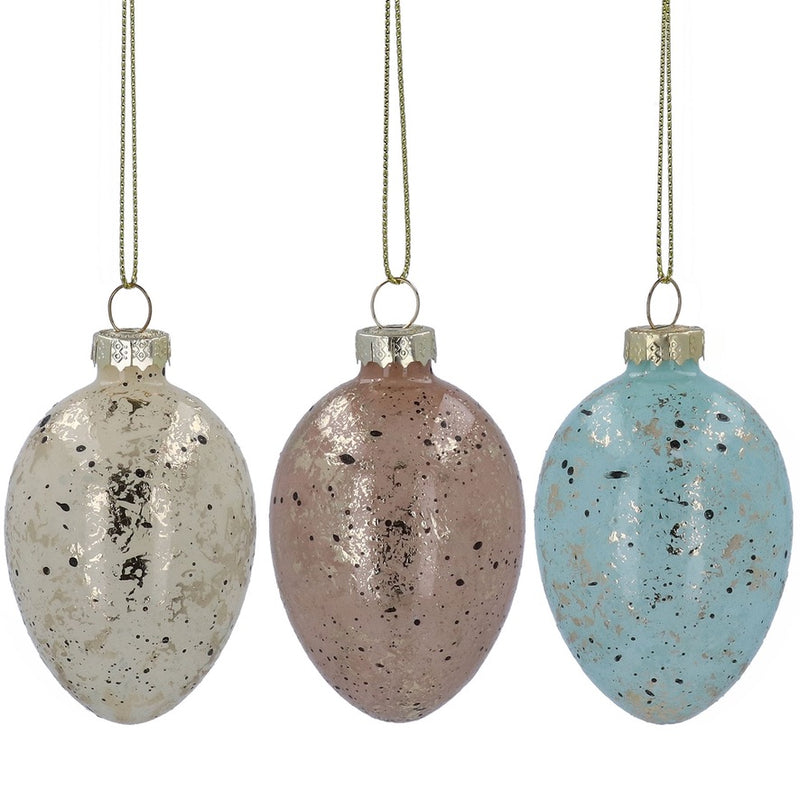 Gold Speckled Glass Egg Decoration | Putti Fine Furnishings