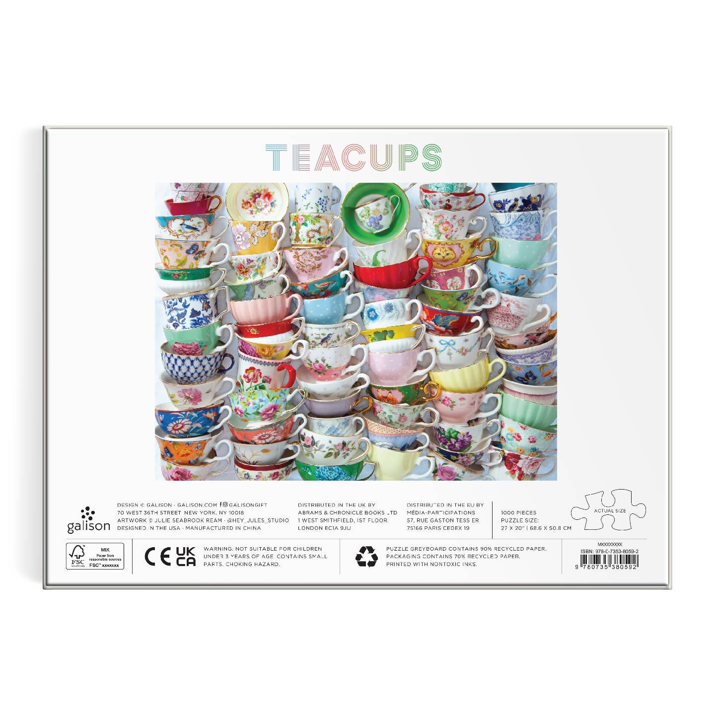Teacups 1000 Piece Puzzle - Putti Fine Furnishings
