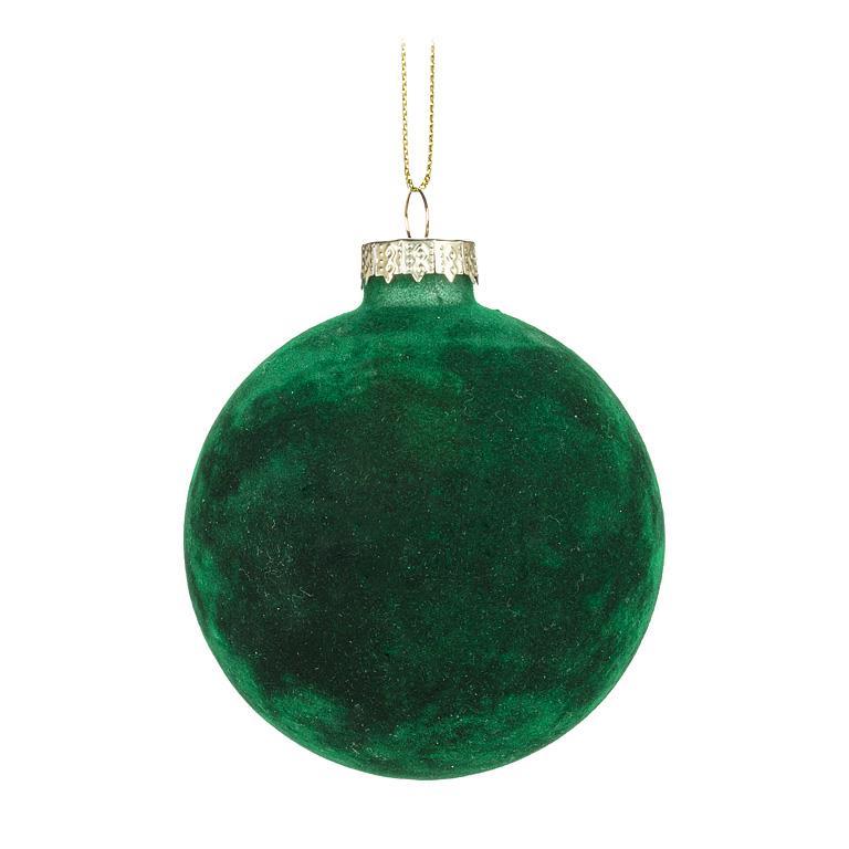 Velvet Ball Ornament - Green | Putti Christmas Decorations