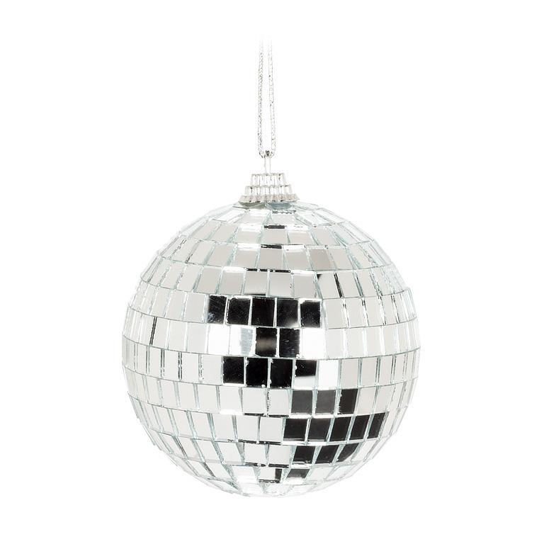 Silver Mirror Disco Ball Ornament | Putti Christmas Celebrations Canada