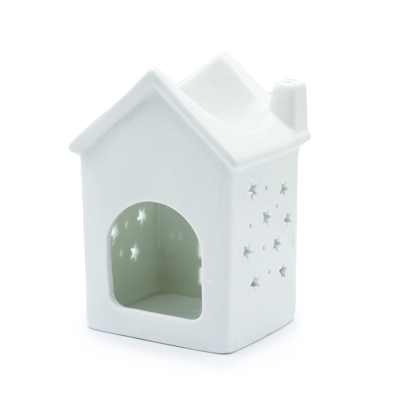 White Ceramic House Warming Wax Melter | Putti Fine Furnishings