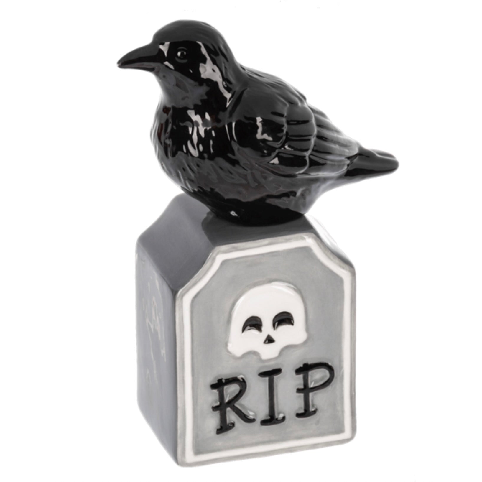 Crow and Gravestone Salt & Pepper Shakers