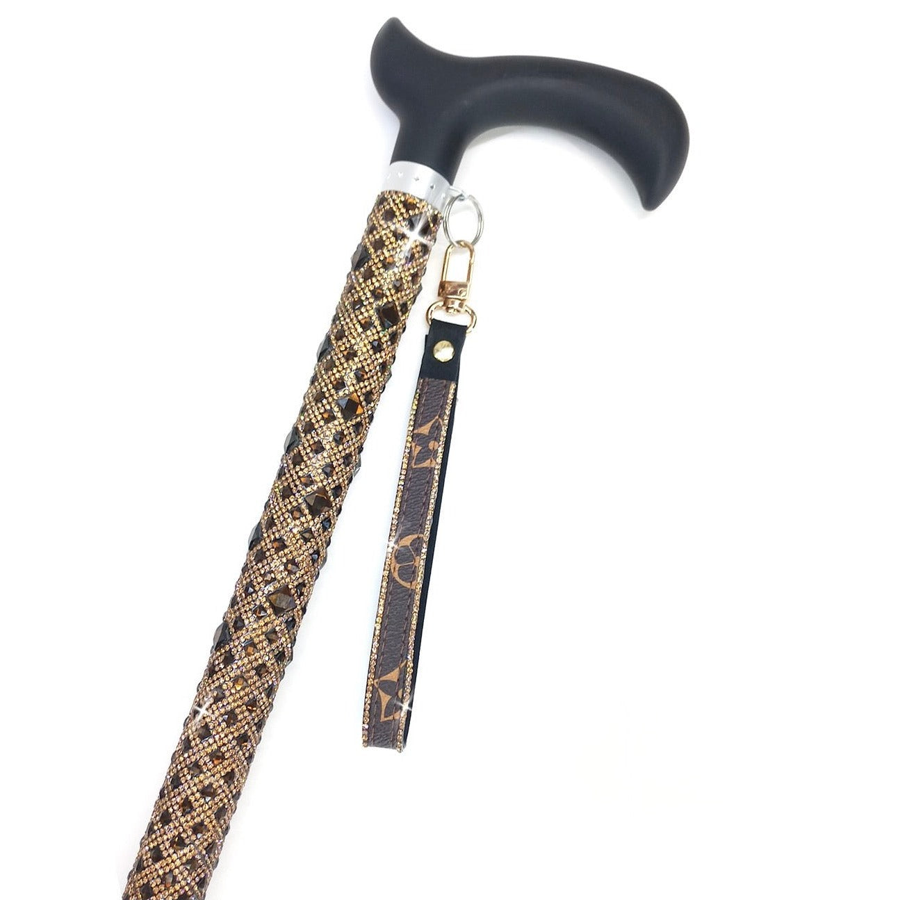 Jacqueline Kent "Sugar Cane" Chocolate Diamond Adjustable Medical Cane